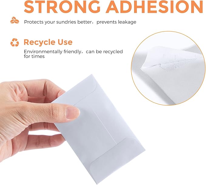 ACSTEP #1 Coin Envelopes 2 1/4 x3 1/2, White Seed Envelope with Gummed Flap, Tip Envelopes for Cash, Small Envelopes for Garden and Office Use, White, 500PCS