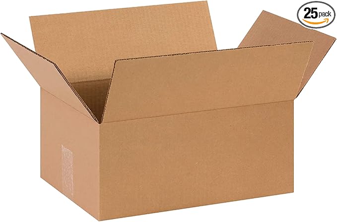 AVIDITI Shipping Boxes Medium 14"L x 9"W x 6"H, 25-Pack | Corrugated Cardboard Box for Packing, Moving and Storage 14x9x6