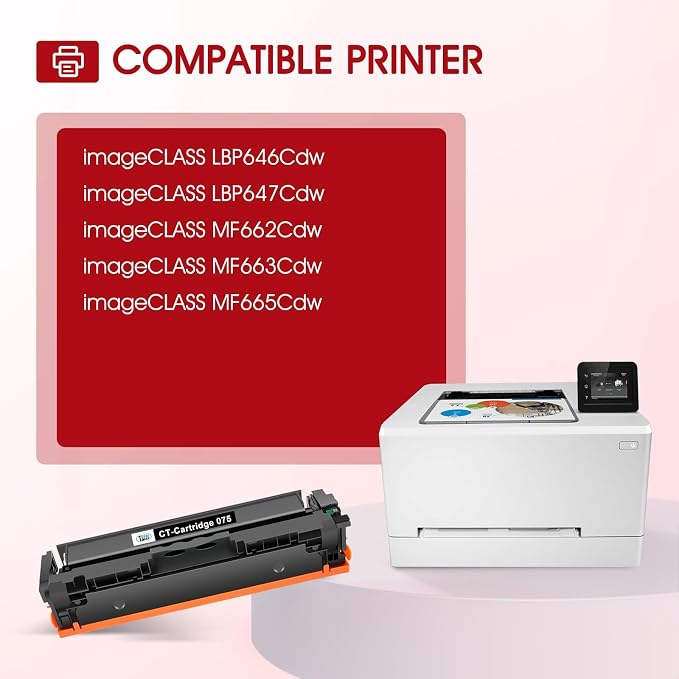 075 075H Black Toner Cartridge for Canon 075 MF665CDW MF663Cdw Toner 2 Pack | Compatible for Canon 075 Black ImageCLASS LBP646Cdw MF665CDW MF663Cdw MF662CDW MF660c LBP647Cdw LBP640c Printer High Capacity
