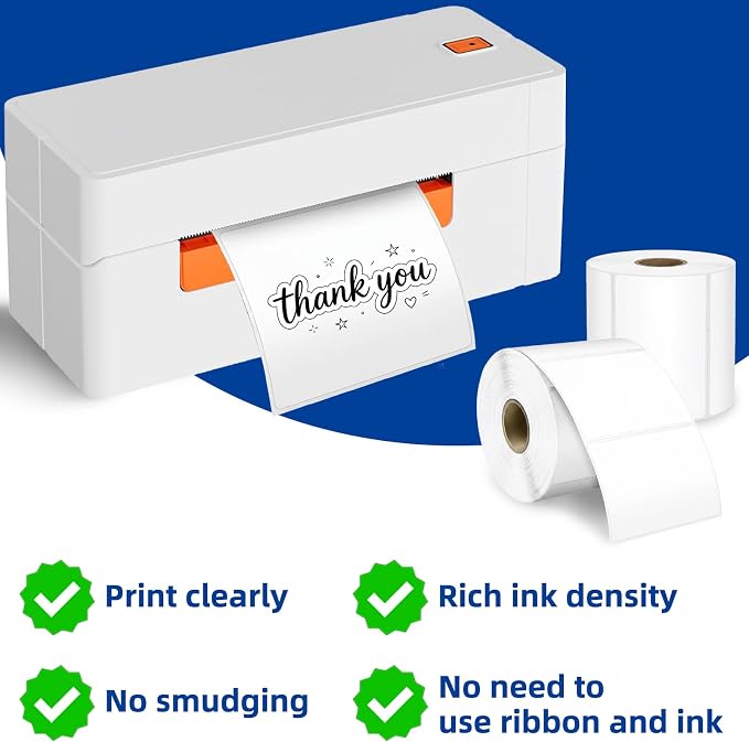 ESSENTIAL 3" x 2" White Direct Thermal Labels for Barcodes, Address | Permanent Adhesive, Compatible with Zebra, Rollo and Other Desktop Printers, 700 Labels of Roll, 2 Rolls (1400 Labels)