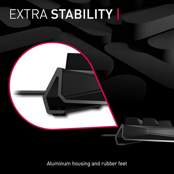 Cherry MX Board 3.0 S Wired Gamer Mechanical Keyboard with Aluminum Housing - MX Red Switches (Slight Clicky) for Gaming and Office - Customizable RGB Backlighting - Full Size - Black