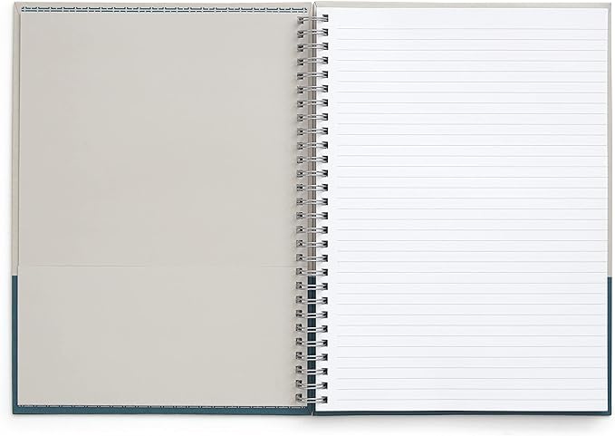 TRU RED Medium Hardcover Ruled Notebook, Gray/Teal