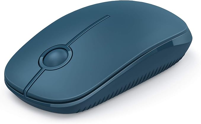VssoPlor Wireless Mouse, 2.4G Slim Computer Laptop Mouse, Sapphire Blue | Portable Mouse, Plug & Play USB Nano Receiver, Quiet Silent Optical Mice for Notebook, PC, Laptop, Computer, Windows, Mac
