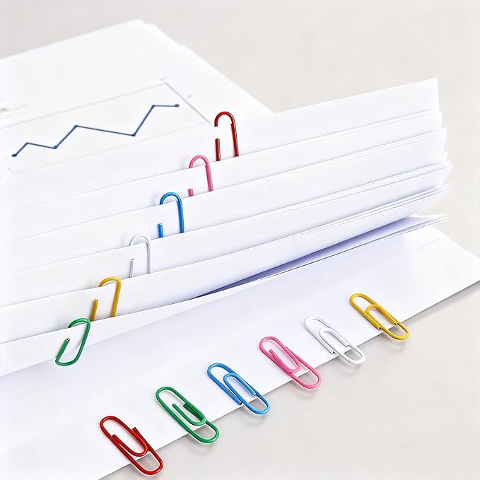Paper Clips 100 Pcs 1.3 Inch Medium Paperclips, for Office School Daily DIY Paperwork