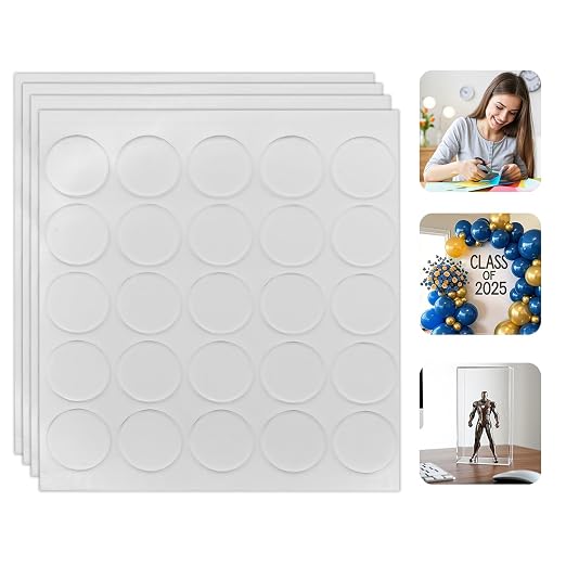 Clear Adhesive Dots, 100 Pack | Double-Sided Removable Glue Dots for Wall, Craft and Party Decorations,Round 0.6 Inches