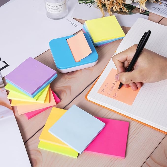 (16 Pack) Pop Up Sticky Notes 3x3 in Accordion Stickies,Bright Colors | Super Sticking Power Memo Pads