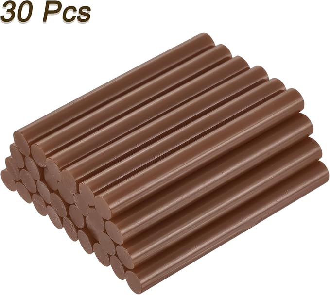 uxcell 30pcs 11mm x 100mm Mini Hot Glue Gun Sticks 4-inch x 0.43-inch High Sticky Large Hot Glue Sticks for Glue Gun, Coffee