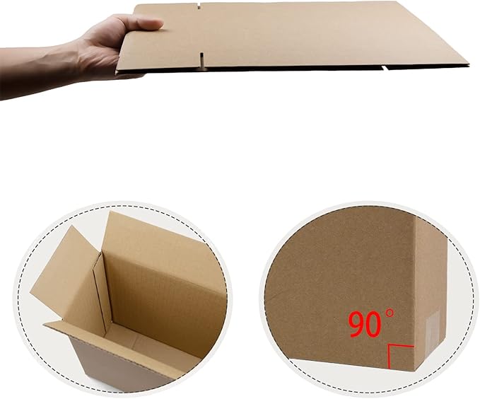 12x9x4 Inches Shipping Boxes, Brown Corrugated Cardboard Boxes for Small Bussiness, 25 Pack