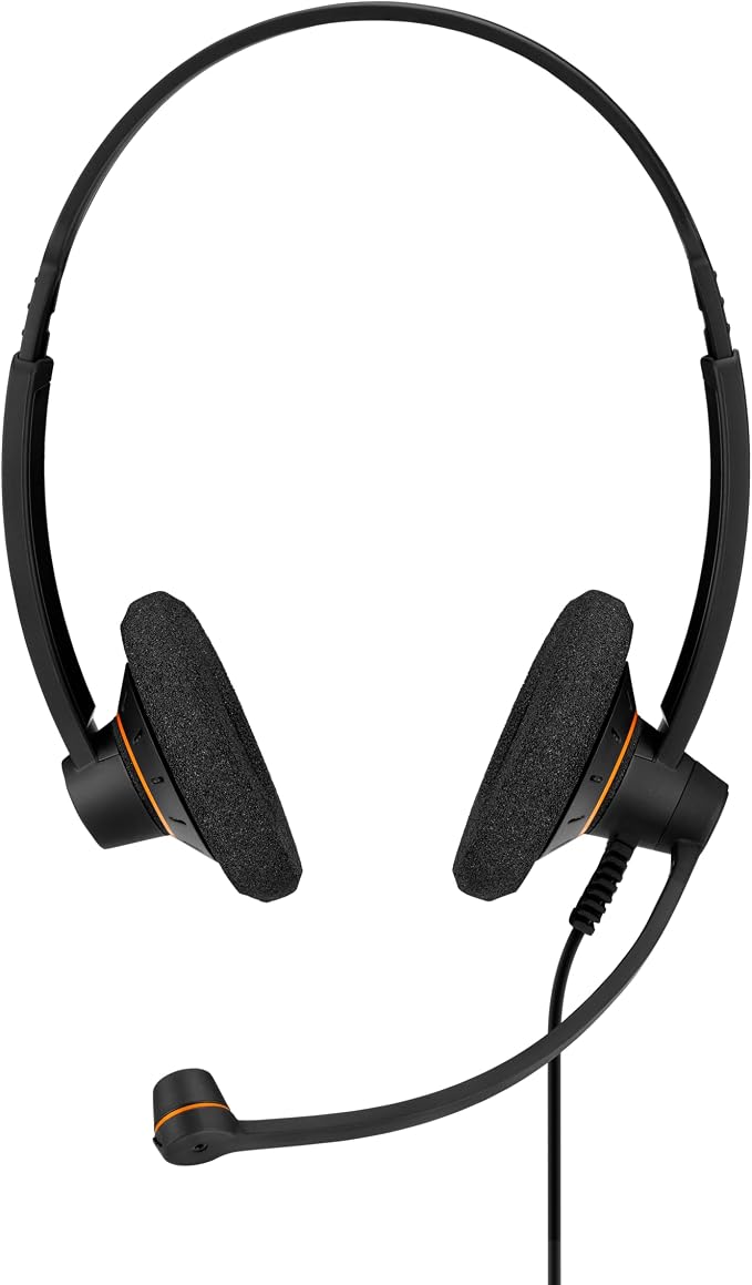 EPOS Sennheiser Consumer Audio SC 60 USB ML (504547) - Double-Sided Business Headset | For Skype for Business | with HD Sound, Noise-Cancelling Microphone, & USB Connector (Black)
