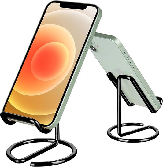 ROPOSY Cell Phone Stand for Desk, Black Cell Phone Holder Desk Accessories