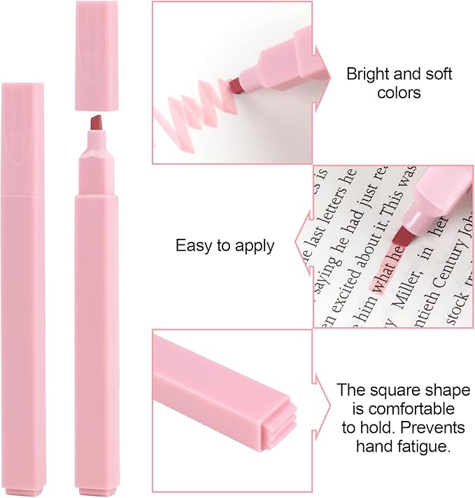 Utron 12pcs Bible Highlighters, Pastel Highlighter Set, No Bleed Bible Highlighters (12 Color)