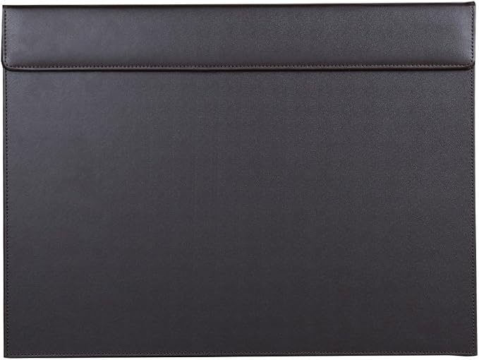 18''x14'' Large Rectangle A3 Desk Writing & Drawing Desk Pad &Board Table Protector Mat with Paper Clip on Top Brown