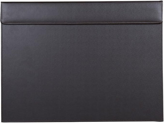 18''x14'' Large Rectangle A3 Desk Writing & Drawing Desk Pad &Board Table Protector Mat with Paper Clip on Top Brown