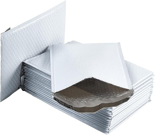 Poly Bubble Mailers, 8.5 x 11 Inch Bubble Lined Poly Mailer Bag for Shipping and Packing, Tear-proof, Water-resistant and Lightweight Envelopes. (100)