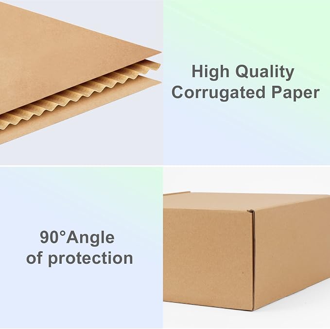 MEBRUDY 7x5x2 Inch Shipping Boxes Pack of 50 Small Cardboard Box Mailing | Brown, Corrugated Cardboard, Small Business, Easy Assemble, Mailing, Packing, Literature, Mailer