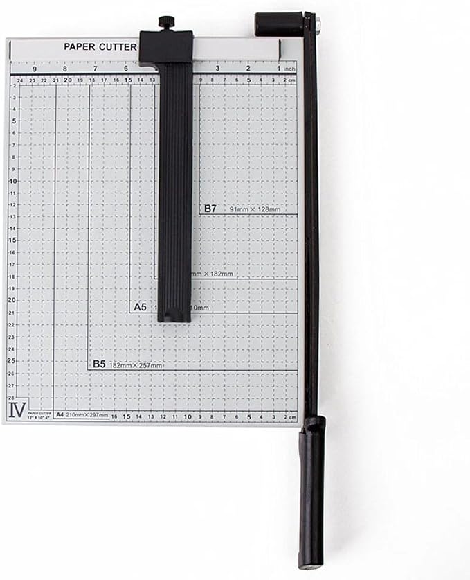 Guillotine Paper Cutter and Trimmer with Various Cut Length, Multi Sheet Capacity, Heavy Duty Blade for Photo Craft Cardstock, Large Paper Cutter for Home or Office