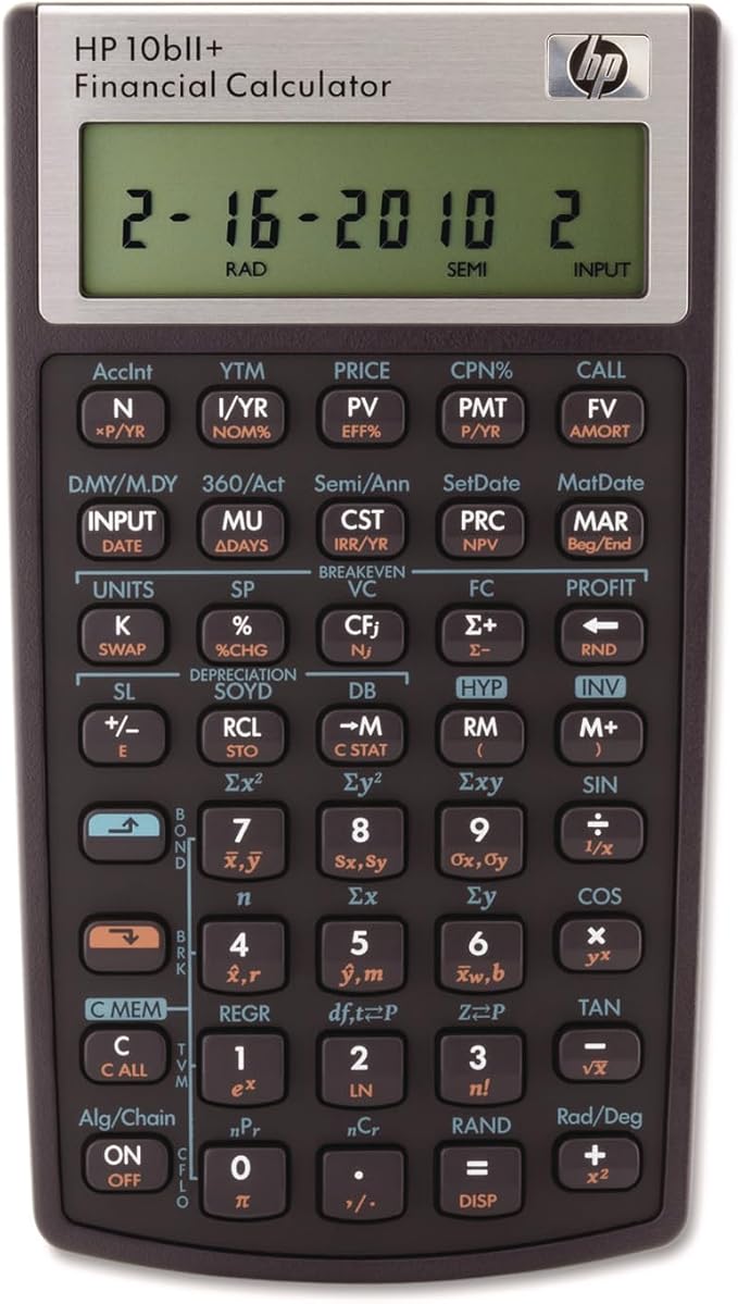 HP 2716570 10bII+ Financial Calculator, 12-Digit LCD