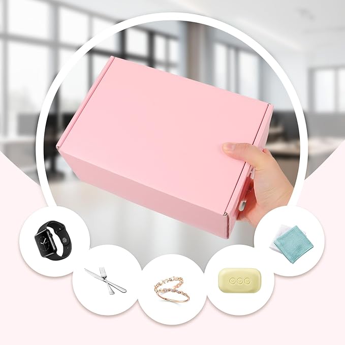 FORBFAN 9x6x4 Pink Shipping Boxes 30 Pack, Mailer Boxes for Packaging Small Business, Cardboard Boxes for Shipping Moving Mailing