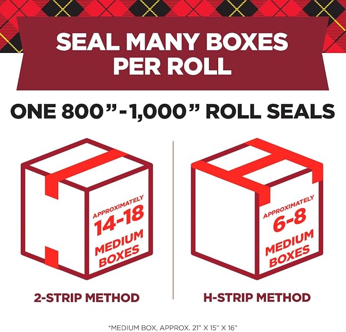 Scotch Secure Seal Packing Tape, Ultra Clear, Reliable and Durable Seal, 1.88 in x 800 in., 1 Packaging Roll with Dispenser