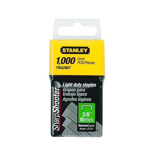Stanley Tra206T 3/8 Inch Light Duty Staples, Pack of 1000 (2 pack)