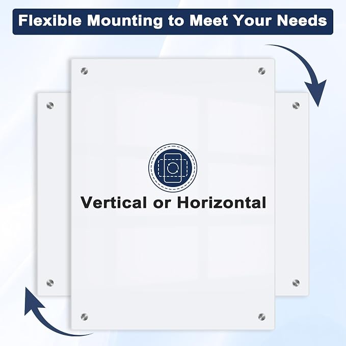 Magnetic Glass Whiteboard, 8' x 4', Frameless Wall Mount, Ultra White | 96" x 48", Large Glass Dry Erase Board for Wall, Includes 1 Marker Tray, 10 Magnets, White Board for Office, Home, Classroom