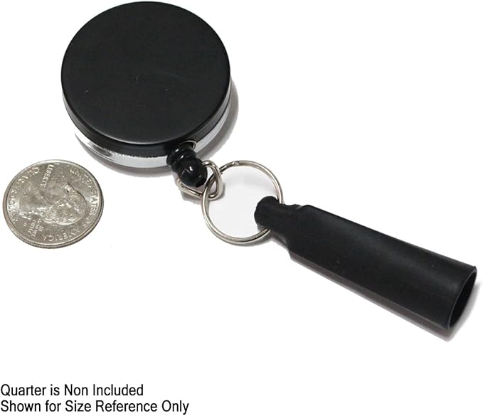 5 Pack - Heavy Duty Retractable Pull Pen Holder - Ideal for Markers & Carpenter Pencils - Nylon Cable, Self Retracting Reel & Tight Metal Belt Clip Retractable Carpenter Pencil Holder by Reel-N-Rite