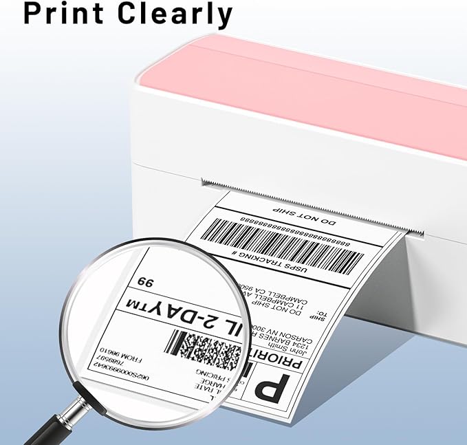 Phomemo Genuine 4X6 Thermal Shipping Label 100 Labels per Stack - 4x6 FanFold Thermal Labels Compatible with Phomemo 241bt Shipping Label Printer, Strong Adhesive Shipping Labels, Commercial Grade