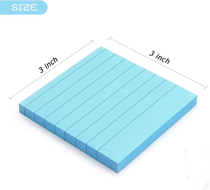 Early Buy Lined Sticky Notes 3x3 in,7 Bright Colors,14 Pads, 1120 Sheets | with Lines Notepads,sticky notes with lines