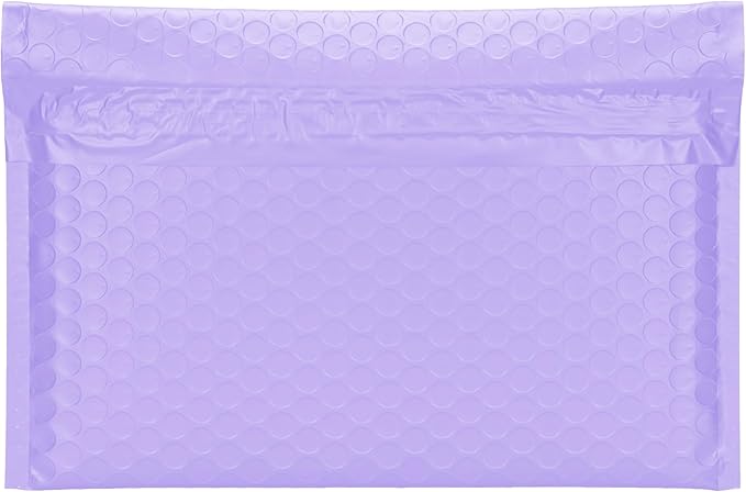 Purple Side-Loading Bubble Mailers 10 x 7 Inches,Self-Seal Padded Mailing Envelopes, Pack of 27