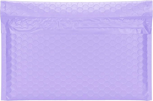 Purple Side-Loading Bubble Mailers 10 x 7 Inches,Self-Seal Padded Mailing Envelopes, Pack of 27
