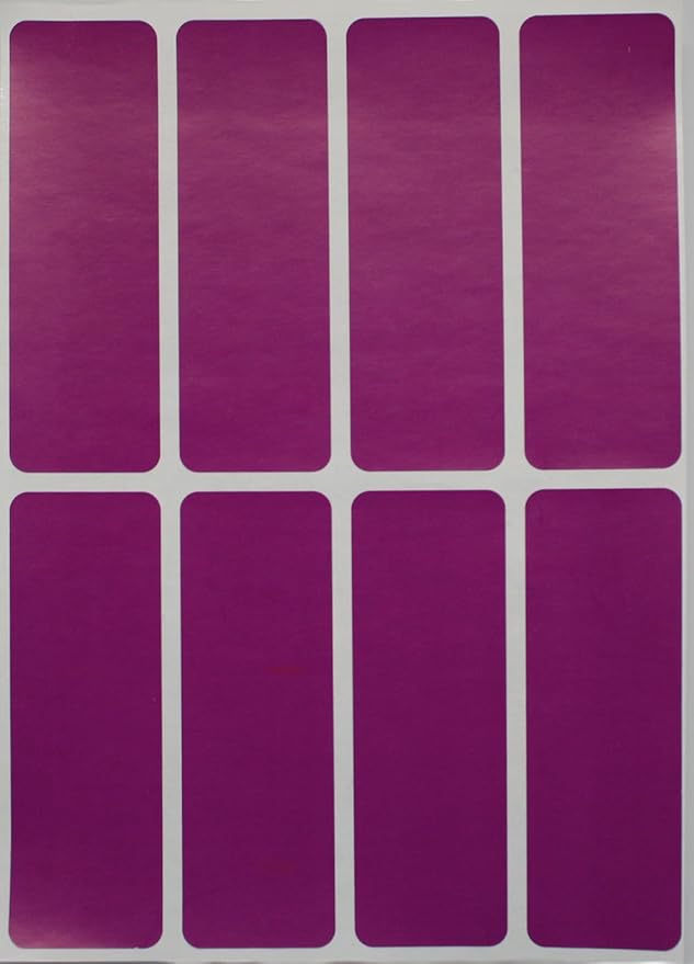 Royal Green 1x3 Purple Rectangle Stickers to Write for Stationery and Gift Labels - 800 Pack