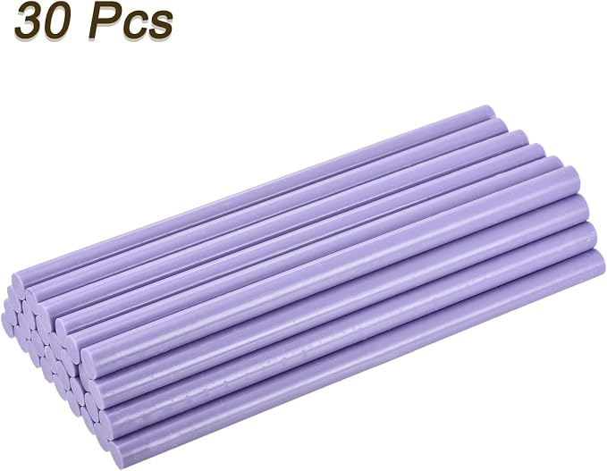 uxcell 30pcs 11mm x 200mm Full Size Hot Glue Gun Sticks 8-inch x 0.43-inch High Sticky Large Hot Glue Sticks for Glue Gun, Purple