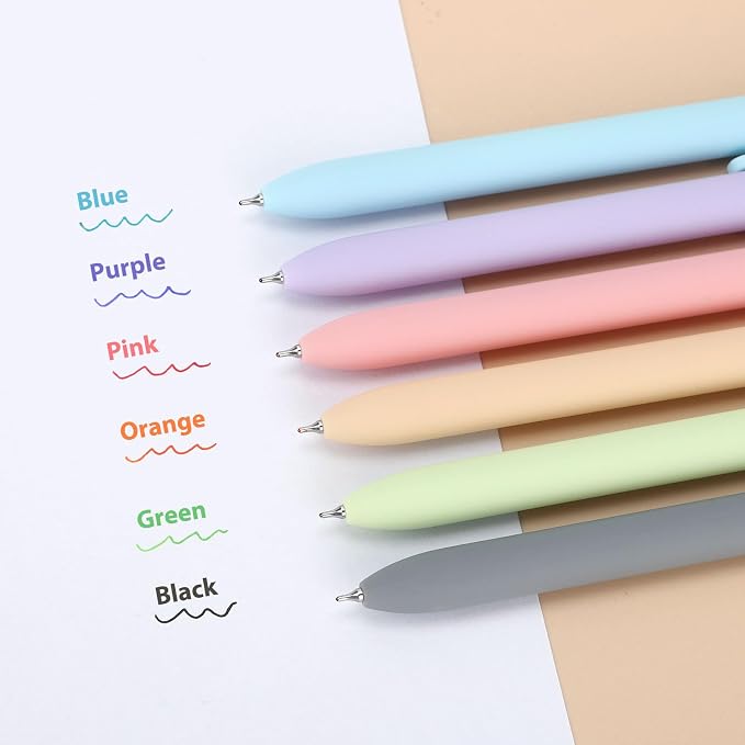 FIOVER Colored Gel Pens 24 Pack 0.7mm Medium Point Pens for Journaling | Quick-Dry Ink, Smooth Writing Colorful Pens for Note Taking, Doodling, Aesthetic Office School Supplies, Gifts for Women Men