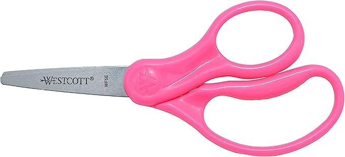 Westcott Right & Left-Handed Scissors For Kids - Back to School Essentials, Classroom Must Haves, Art Supplies - 5-Inch Pointed Safety Scissors - Assorted Colors - 12 Pack (ACM13141)