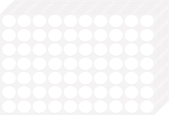 3500 Dot Stickers, 3/4 inch White Coding Labels, Circle Stickers for Office & Classroom