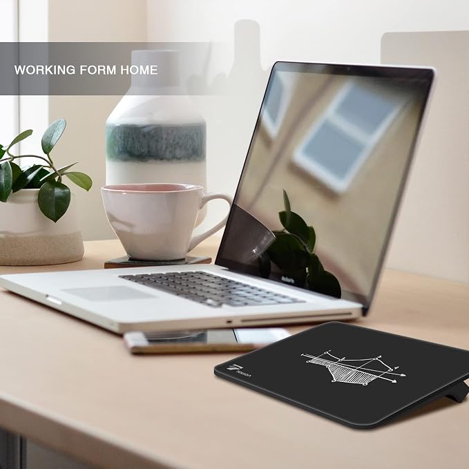 Black Mini Desktop Pure Glass Whiteboard, Small Glass Dry-Erase Whiteboard | 8x6 In Dry-erase notepad for desk, 5 markers, eraser for office, dorm, home schooling, computer buddy notepad, worker gifts