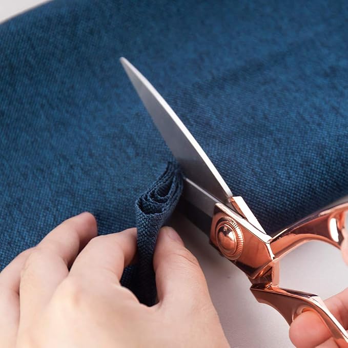 Professional Heavy Duty Tailor Scissors Leather Scissors 8" Rose Gold Stainless Steel Dressmaker Shears with Sharp Stainless Steel（Rose Gold）