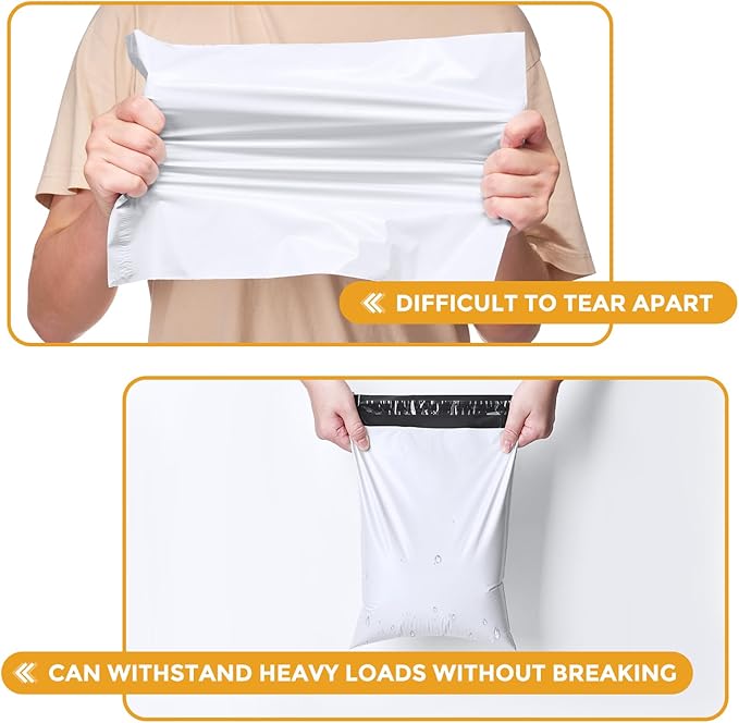 Metronic Poly Mailers 10X13 1000 Pack, Bulk Shipping Bags Heavy Duty Self Seal Waterproof Tear Weather Resistant Medium Mailing Envelopes, Packaging bags for Small Business, Boutique, Clothing, White