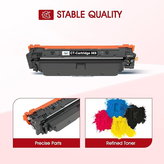 069 Toner Cartridge Set 069H MF753Cdw MF751Cdw LBP674C MF750C Series | Compatible for Canon Color imageCLASS MF 753Cdw MF752Cdw LBP674Cdw LBP674Cx LBP673Cdw MF756Cx Printer (B/C/Y/M, 4 Pack)
