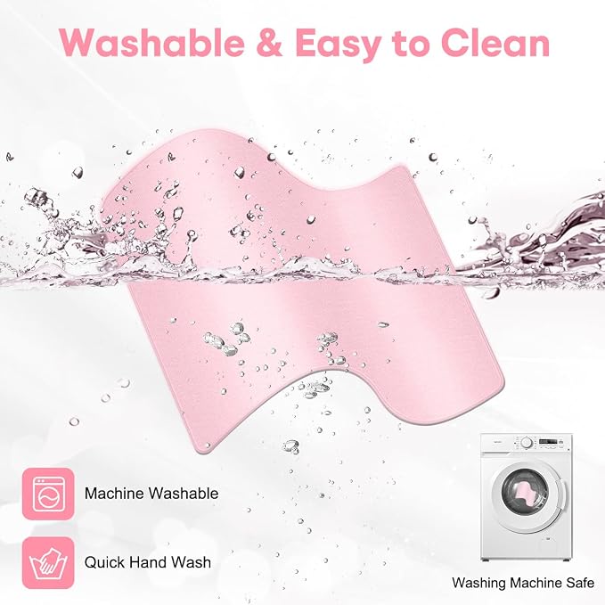 Mouse Pad with Anti-fray Stitching,10.2 * 8.3 in Pink | Anti-Fray Stitched Edges, Premium Waterproof Surface, Non-Slip Rubber Base, Office & Home Use
