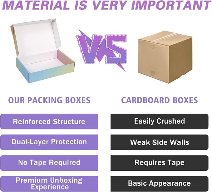 Shipping Boxes for Packaging 9x6x2", 30 Pack Colorful Corrugated Cardboard Boxes, Paper Mailing Boxes for Small Business