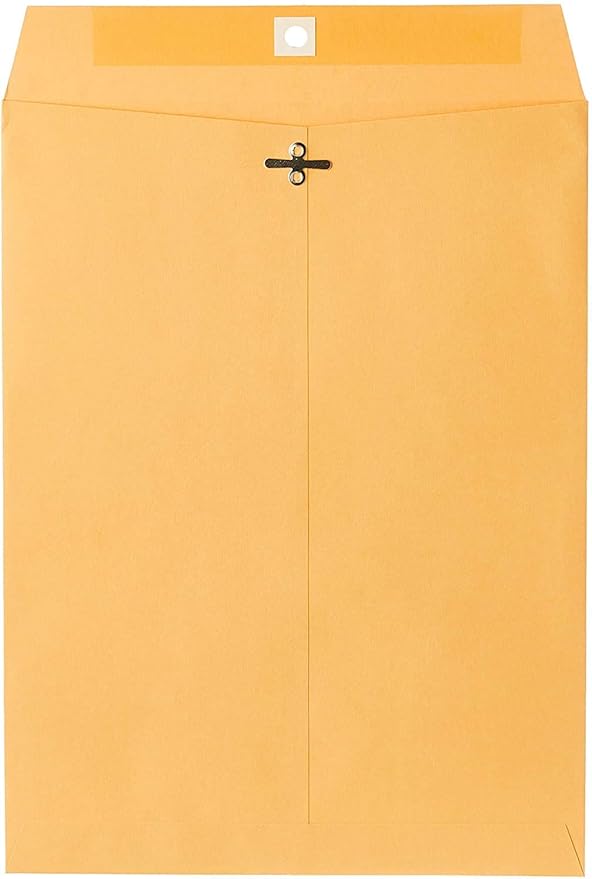 Mead Envelopes, 9" x 12", Clasp Closure, Brown Kraft All-Purpose 24-lb Paper Mailing Envelopes, 20 Count (76020) (Pack of 12)