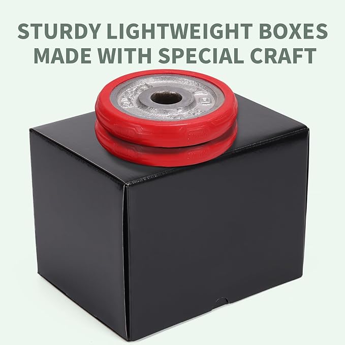 Rempry 8x6x6 Inches Black Small Shipping Boxes Pack of 25, Cardboard Corrugated Mailer Boxes for Packaging Small Business, Black Gift Boxes for Mailing Present