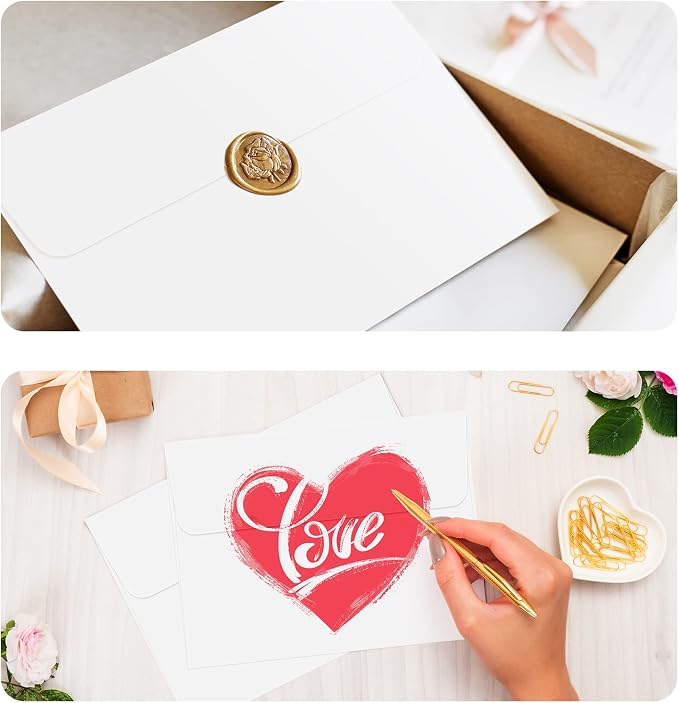 2400PACK 5X7 Envelopes, White A7 Envelopes Self Seal for Weddings, Invitations, Photos, Postcards, Greeting Cards Mailing,Baby Shower, Graduation