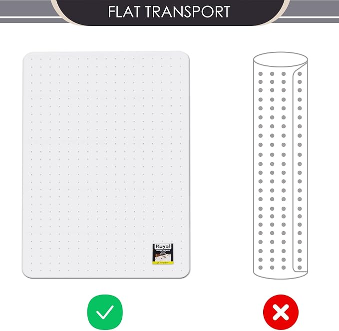 Kuyal Office Chair Mat for Carpet, Set of 2, Heavy Duty Computer Chair Mat | 32''x48'', Under Desk Protector Carpeted Clear Floors Mat, Easy Chair Movement,Ship Flat