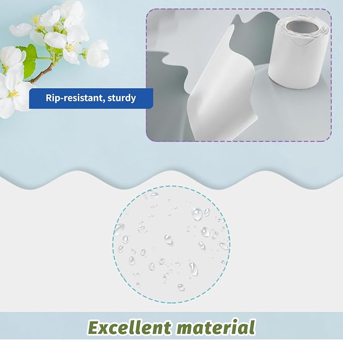16 Rolls 524.8 Ft White Bulletin Board Borders Set - Scalloped Trim for Classroom Decor, Office, School Decorations - Teacher Borders for Bulletin Boards, Wall & Theme Supplies