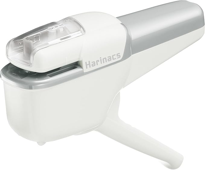 Kokuyo Stapleless Stapler, Harinacs Handheld Staple-Free, Up to 10 Sheets No Staple Binding, Portable Compact Holeless Stapler, Pale White, Japan Import (SLN-MSH110PW)