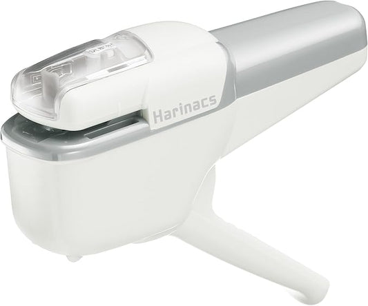 Kokuyo Stapleless Stapler, Harinacs Handheld Staple-Free, Up to 10 Sheets No Staple Binding, Portable Compact Holeless Stapler, Pale White, Japan Import (SLN-MSH110PW)