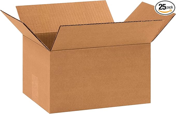 PARTNERS BRAND 11 x 8 x 6 Corrugated Cardboard Boxes, Small 11"L x 8"W x 6"H, Pack of 25 | Shipping, Packaging, Moving, Storage Box for Home or Business, Strong Wholesale Bulk Boxes