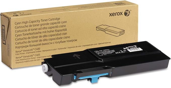 Xerox VersaLink C400/C405 Cyan High Yield Toner | Genuine cyan toner, high 4800 page yield, vibrant color, VersaLink C400 and C405 compatibility